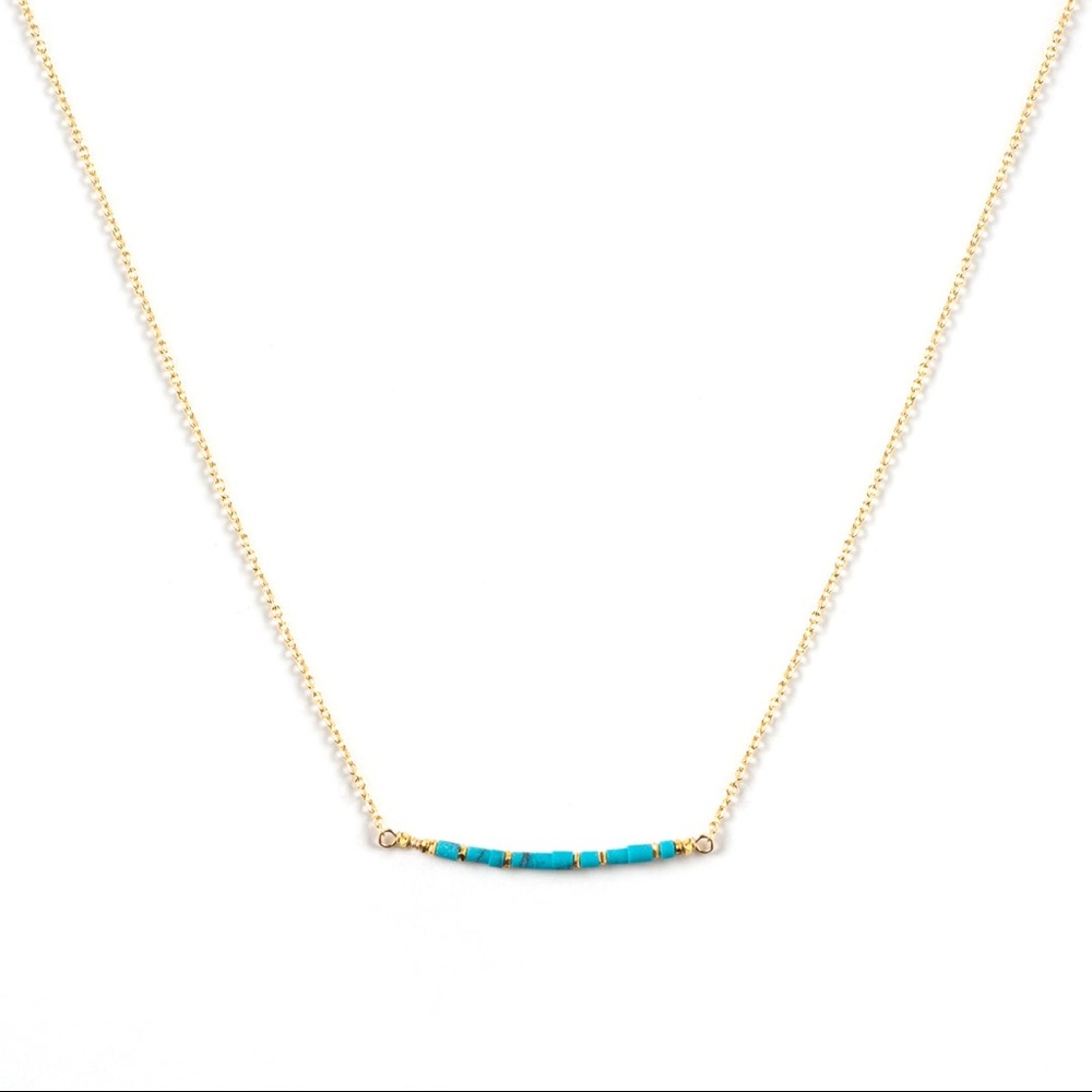 Genuine Turquoise and 14kt Vermail Necklace